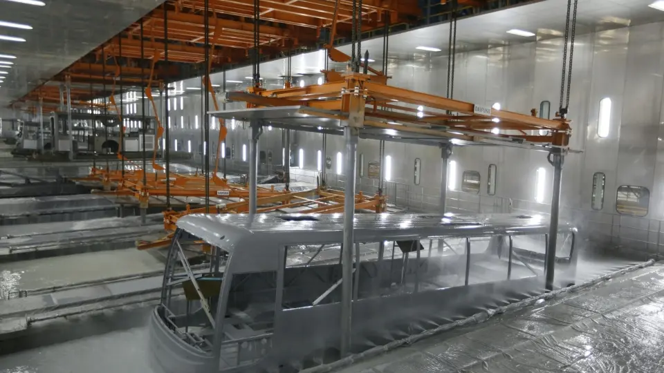World leading bus body cathode electrophoresis